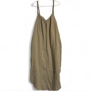 Old Navy Women’s Medium Olive green cotton midi dress with adjustable straps